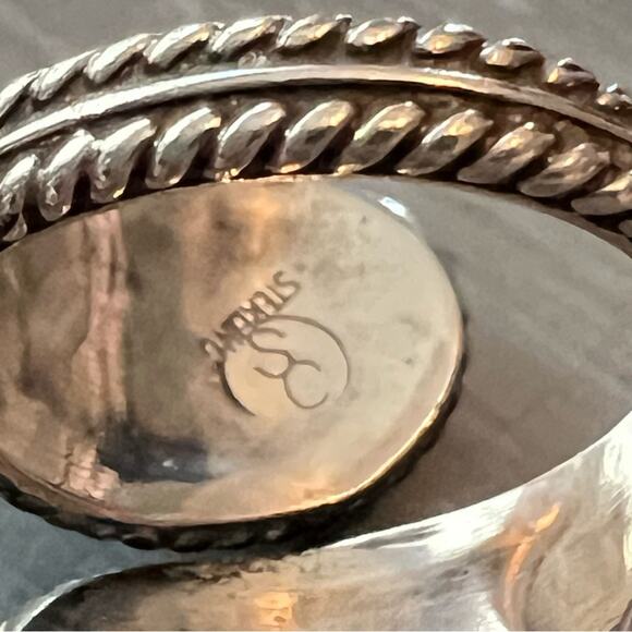 SC Signed Sterling Silver Ring Size 6.75 - Picture 5 of 11